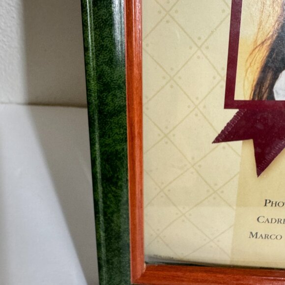 VIntage  Wooden Green Picture Frame 9.25" x 11.25"  NWOT - Picture 4 of 9